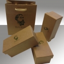 boîte carton brun recyclé